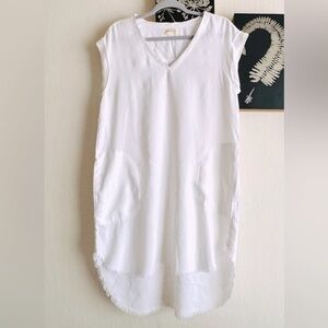 Cloth & Stone White high low dress Size Medium